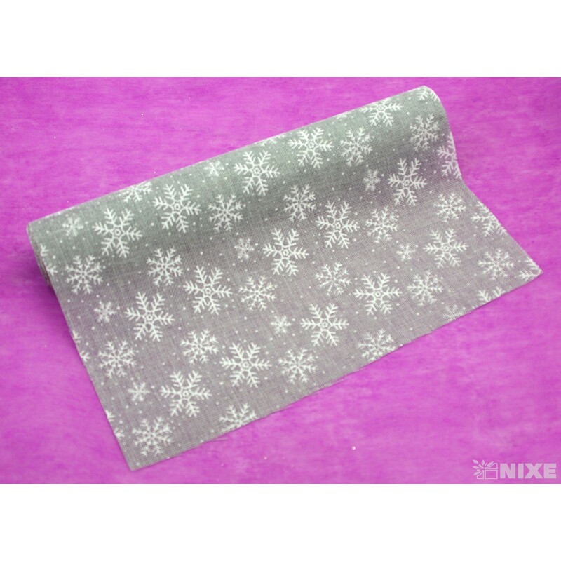 ROLE JUTA VLOČKA 36cmx3m*ŠEDÁ+BÍLÁ V+