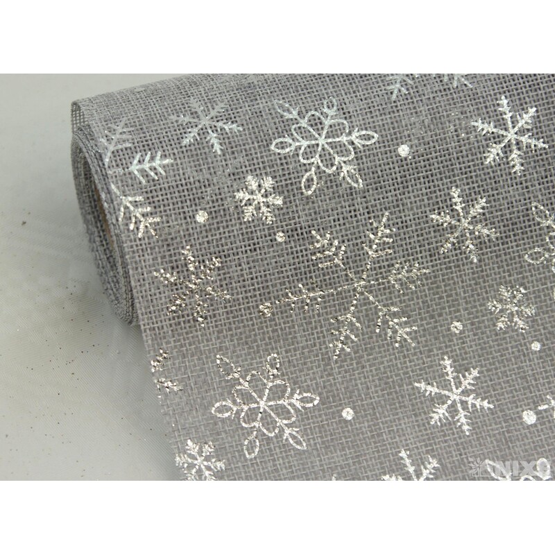 ROLE JUTA VLOČKA 36cmx3m*ŠEDÁ+STŘÍBRNÁ