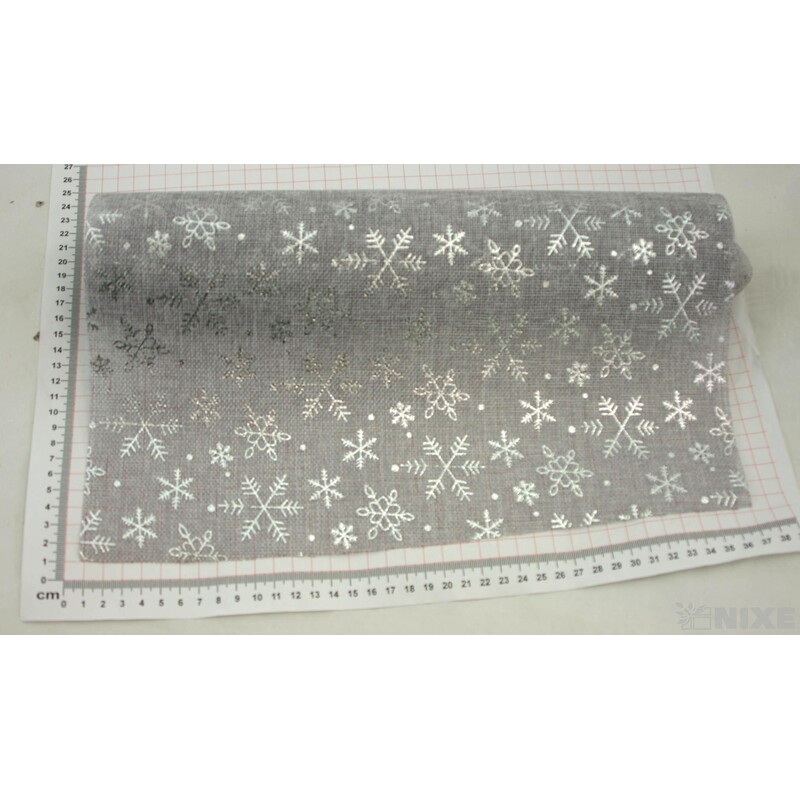 ROLE JUTA VLOČKA 36cmx3m*ŠEDÁ+STŘÍBRNÁ