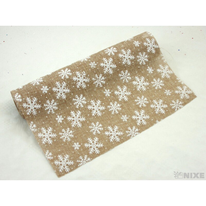 ROLE JUTA VLOČKA 36cmx3m*PŘÍRODNÍ TM.+BÍLÁ V+