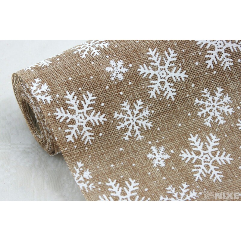 ROLE JUTA VLOČKA 36cmx3m*PŘÍRODNÍ TM.+BÍLÁ V+