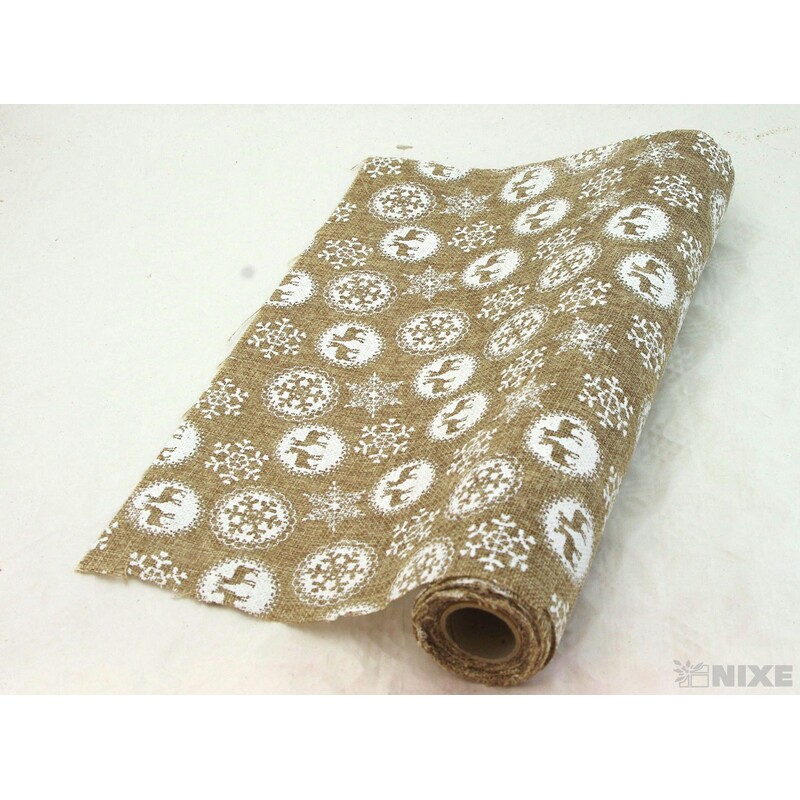 ROLE JUTA VLOČKA 36cmx3m*PŘÍRODNÍ TM.+BÍLÁ V+