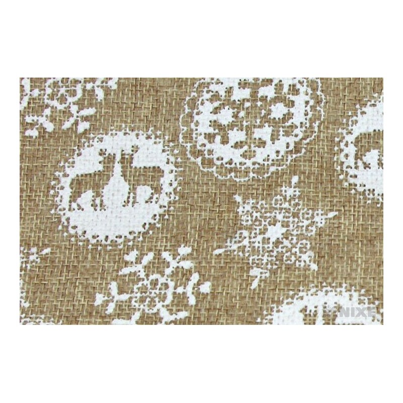 ROLE JUTA VLOČKA 36cmx3m*PŘÍRODNÍ TM.+BÍLÁ V+