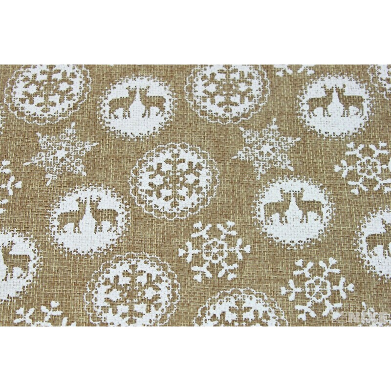 ROLE JUTA VLOČKA 36cmx3m*PŘÍRODNÍ TM.+BÍLÁ V+