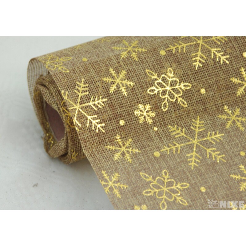 ROLE JUTA VLOČKA 36cmx3m*PŘÍRODNÍ TM.+ZLATÁ