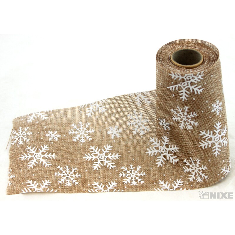 STUHA JUTA VLOČKA 120mmx5m*PŘÍRODNÍ TM.+BÍLÁ