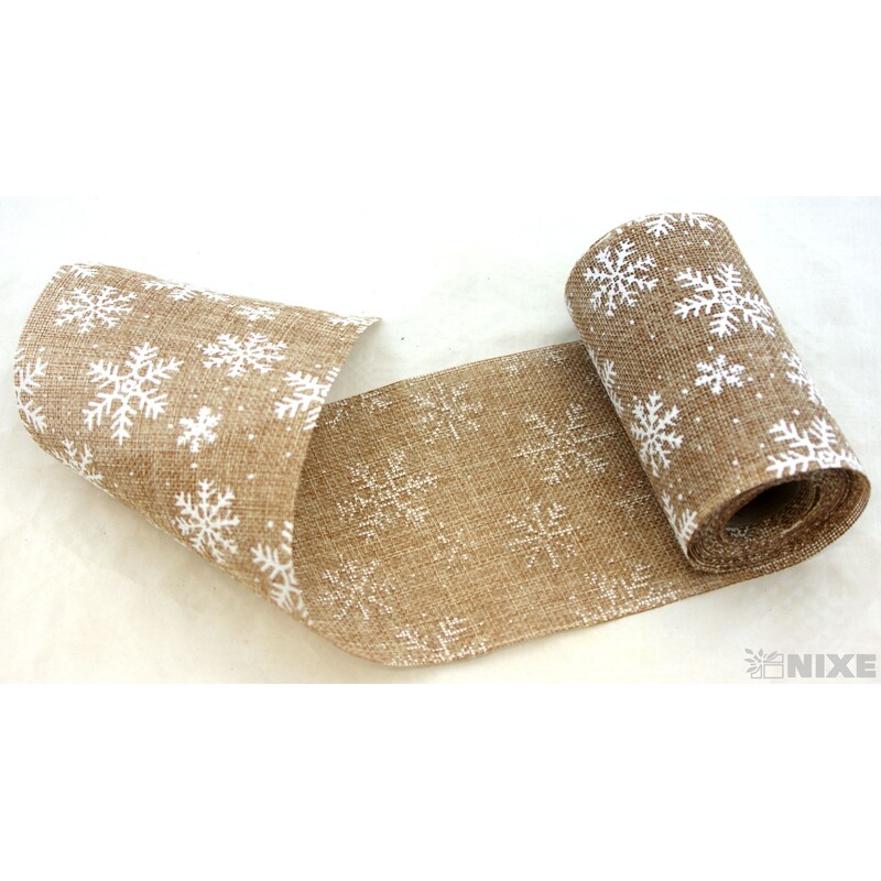 STUHA JUTA VLOČKA 120mmx5m*PŘÍRODNÍ TM.+BÍLÁ