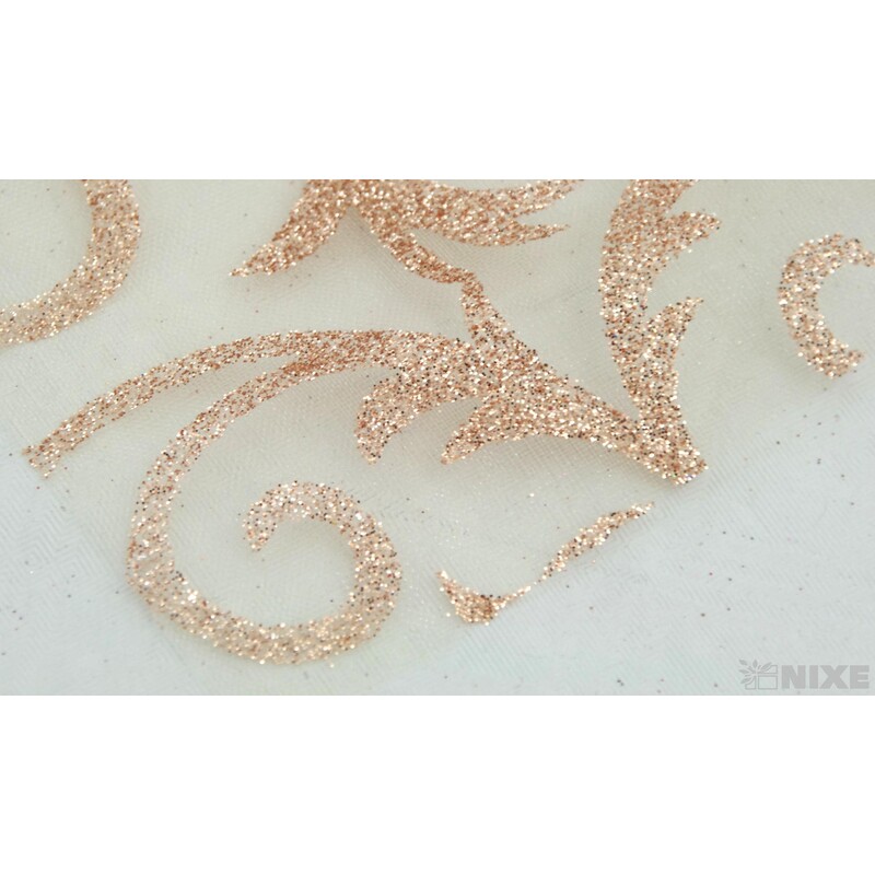 ORGANZA GLITR 2228 12cmx10yd*ČERVENÁ