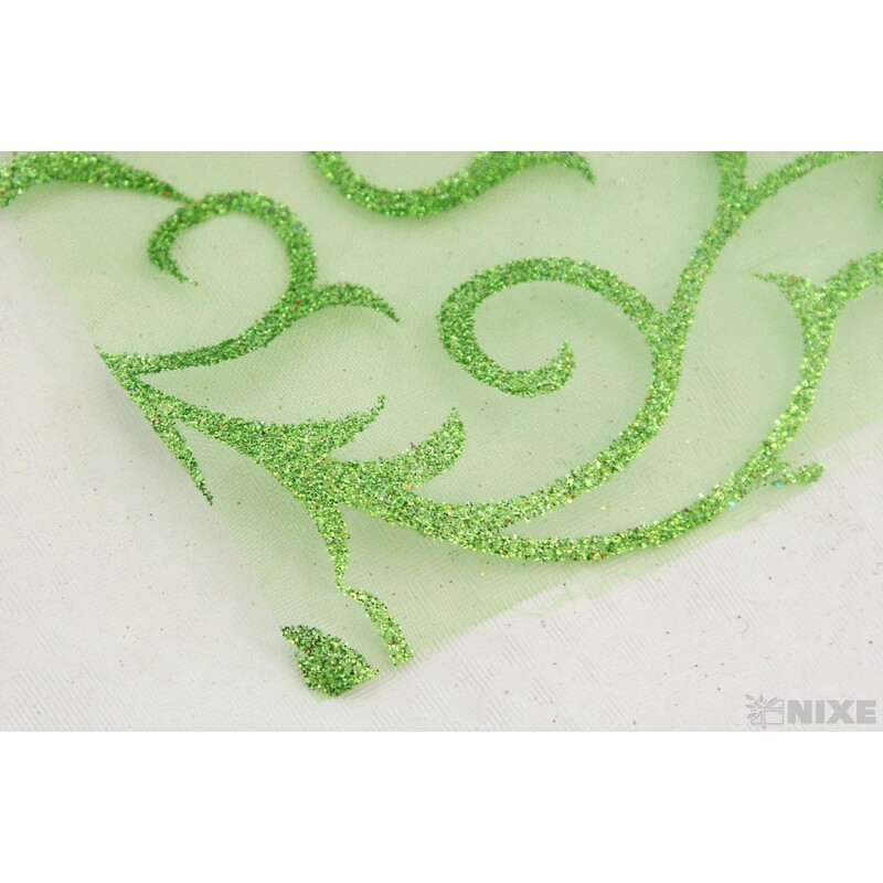 ORGANZA GLITR 2228 12cmx10yd*ČERVENÁ