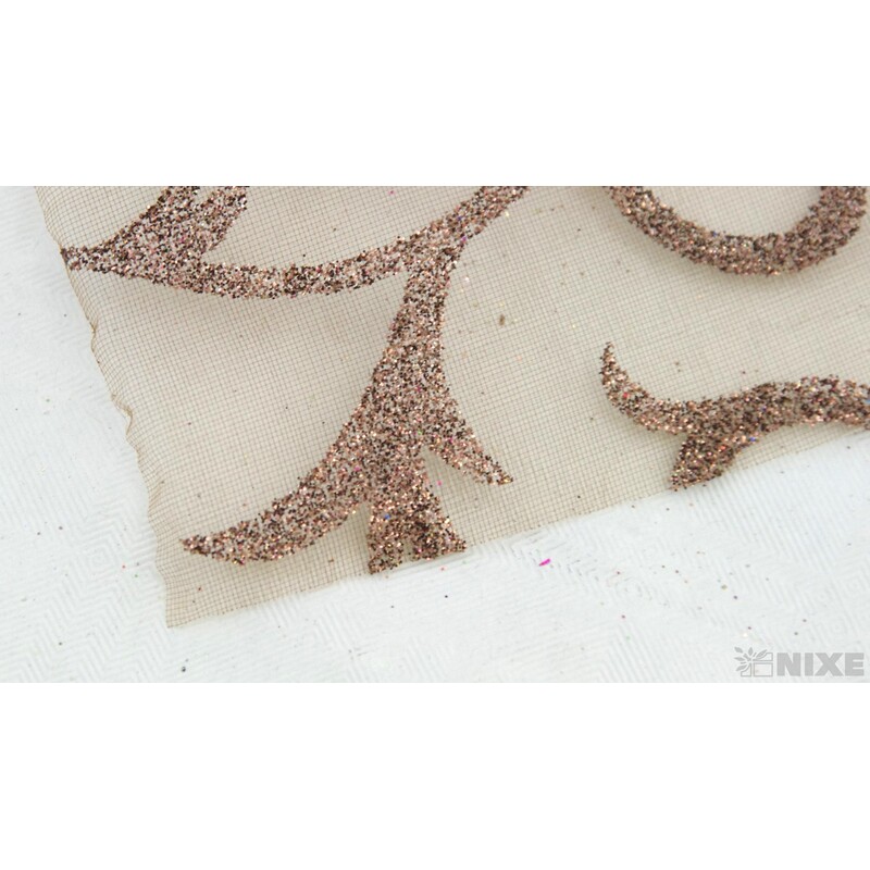 ORGANZA GLITR 2228 12cmx10yd*ČERVENÁ