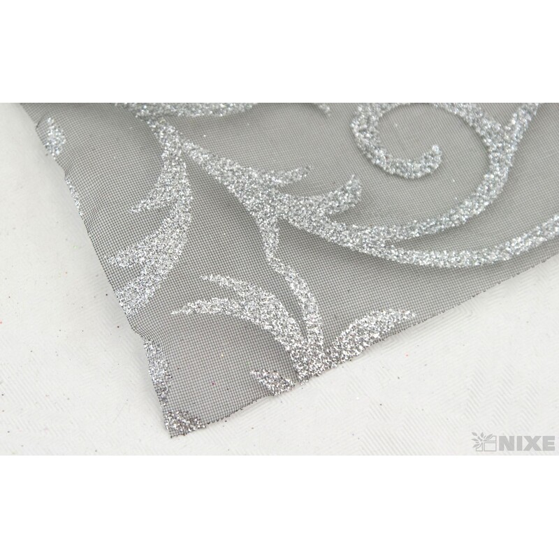 ORGANZA GLITR 2228 12cmx10yd*ČERVENÁ