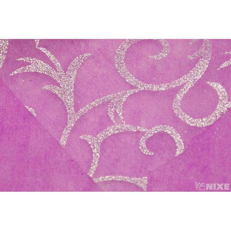 ORGANZA GLITR 2228 12cmx10yd*ČERVENÁ