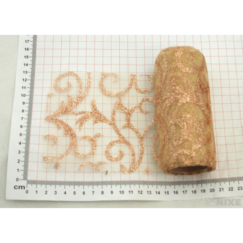 ORGANZA GLITR 2228 12cmx10yd*ČERVENÁ