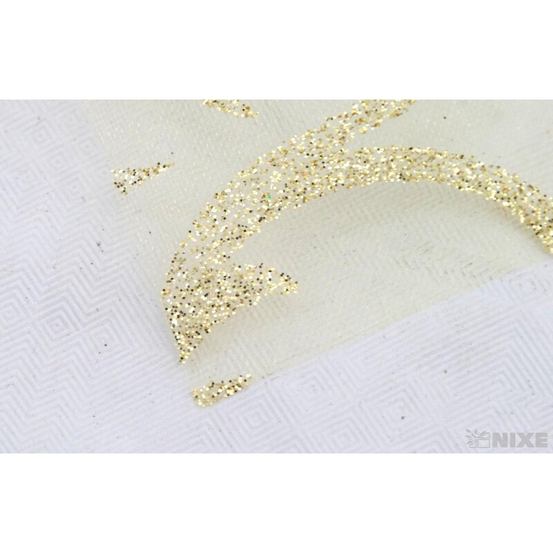 ORGANZA GLITR 2228 12cmx10yd*ZLATÁ