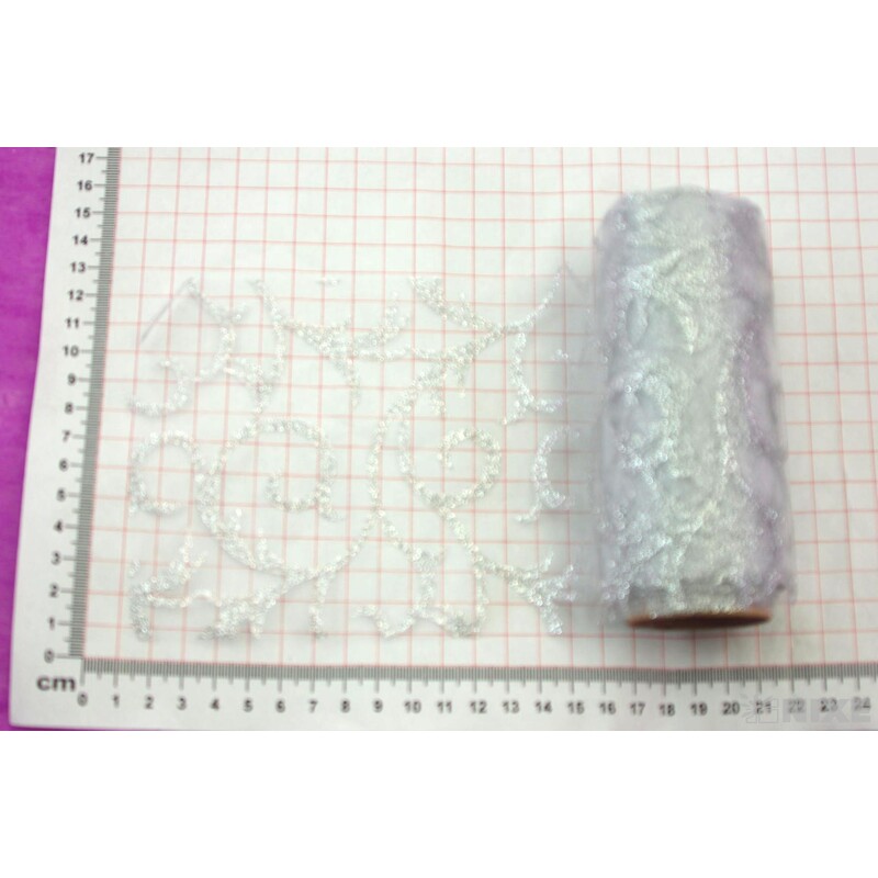 ORGANZA GLITR 2228 12cmx10yd*STŘÍBRNÁ