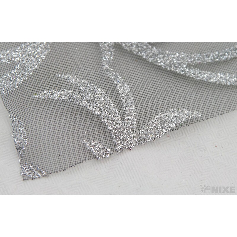 ORGANZA GLITR 2228 12cmx10yd*ČERNÁ