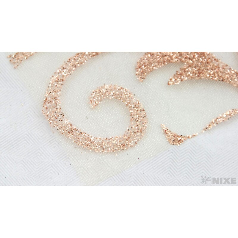 ORGANZA GLITR 2228 12cmx10yd*MĚDENÁ