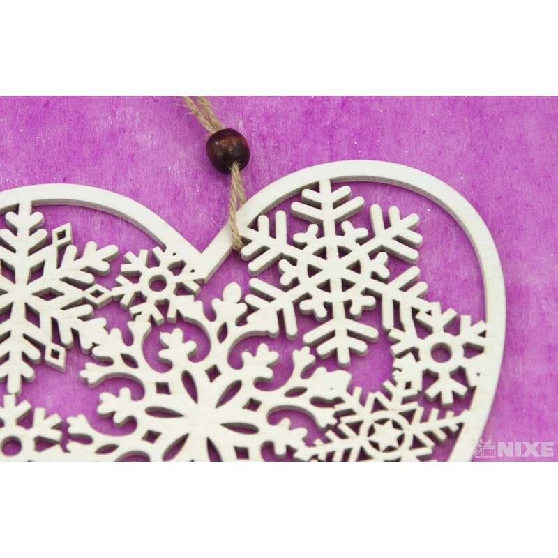 ZÁVĚS SRDCE D 14cm 3ks*BÍLÁ