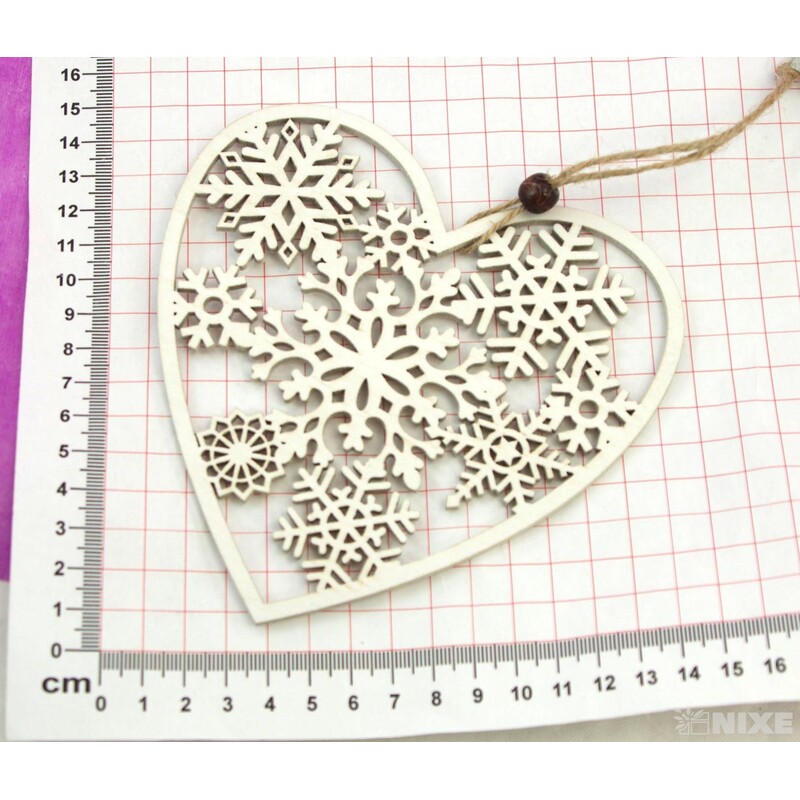 ZÁVĚS SRDCE D 14cm 3ks*BÍLÁ