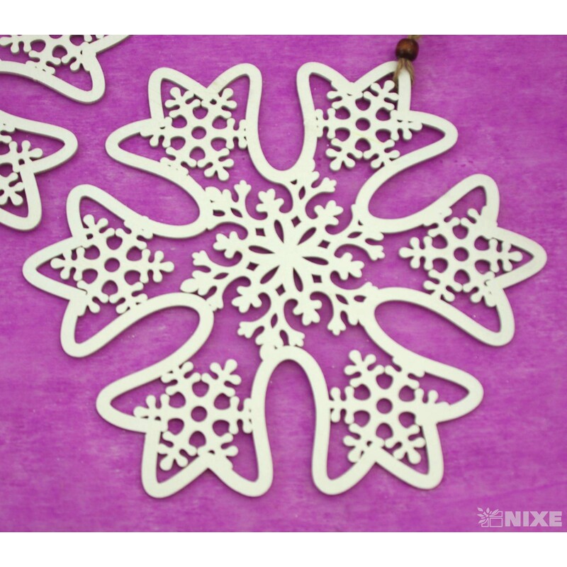 ZÁVĚS VLOČKA D 27cm 2ks*BÍLÁ