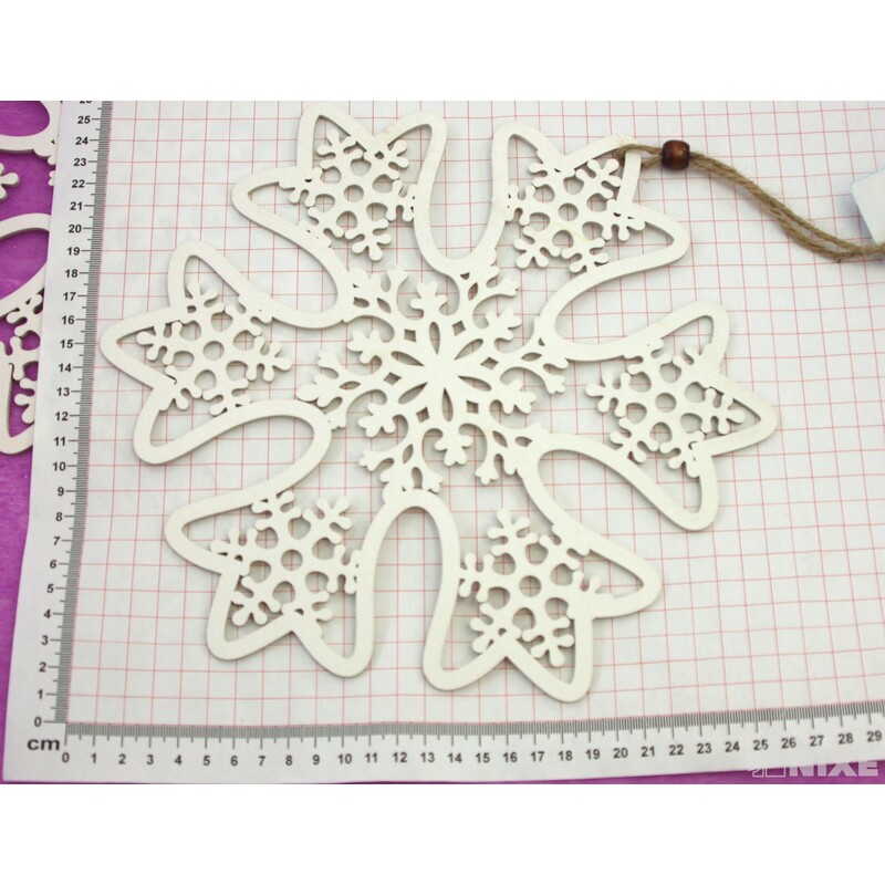 ZÁVĚS VLOČKA D 27cm 2ks*BÍLÁ