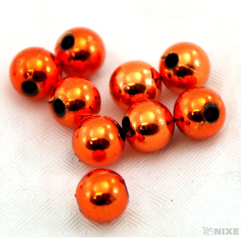 KORÁLKY 10mm cca 104ks*MĚDENÁ