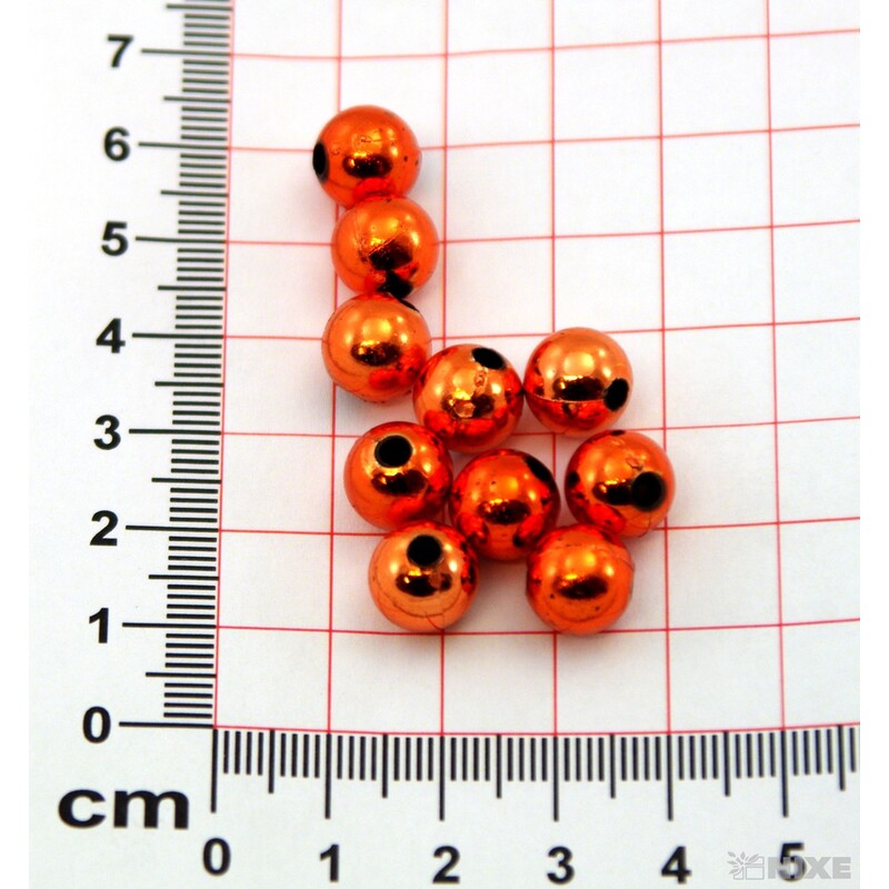 KORÁLKY 10mm cca 104ks*MĚDENÁ