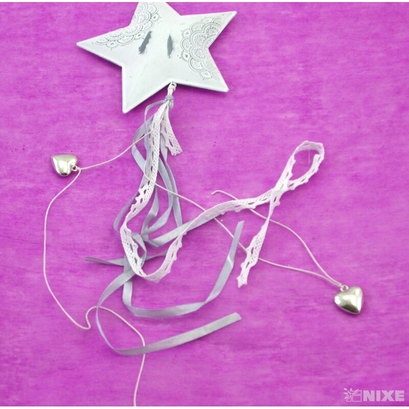 ZÁVĚS HVĚZDA PLECH 15cm*BÍLÁ