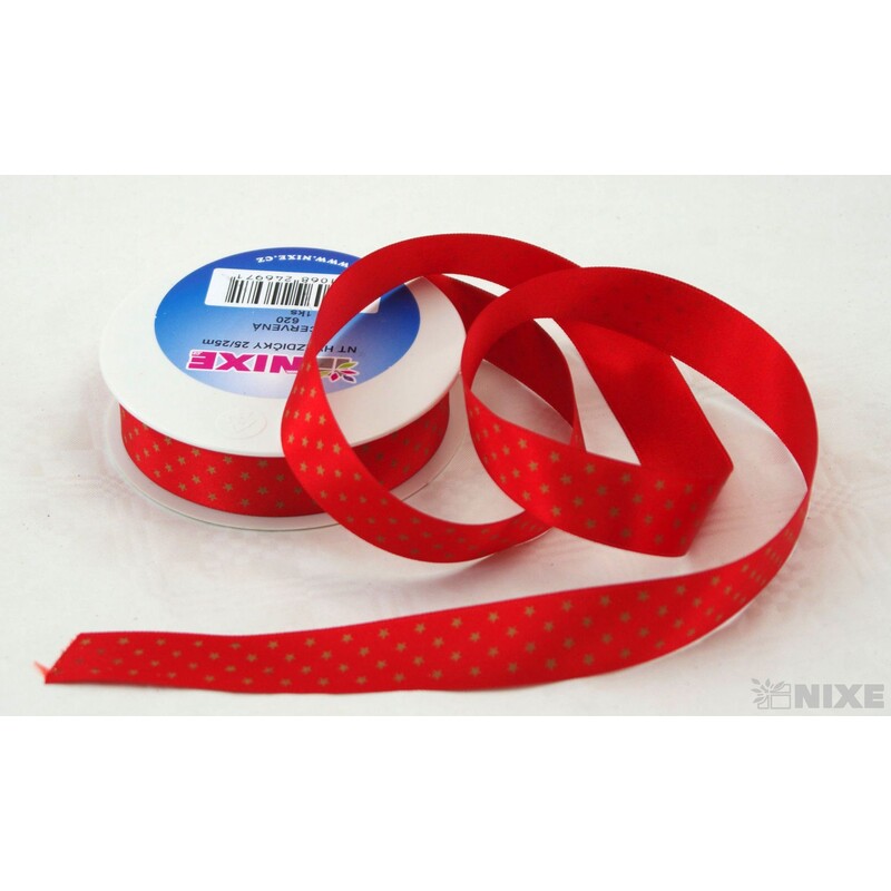 STUHA HVĚZDIČKY N 25mmx25m*ČERVENÁ 620 V+