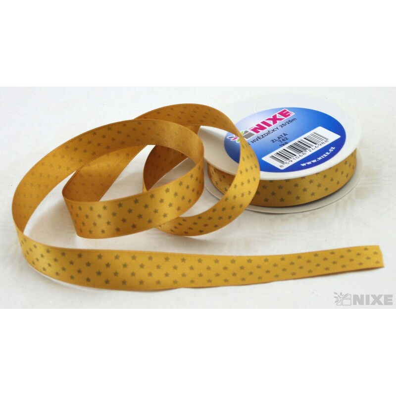 STUHA HVĚZDIČKY N 25mmx25m*ZLATÁ 742 V+
