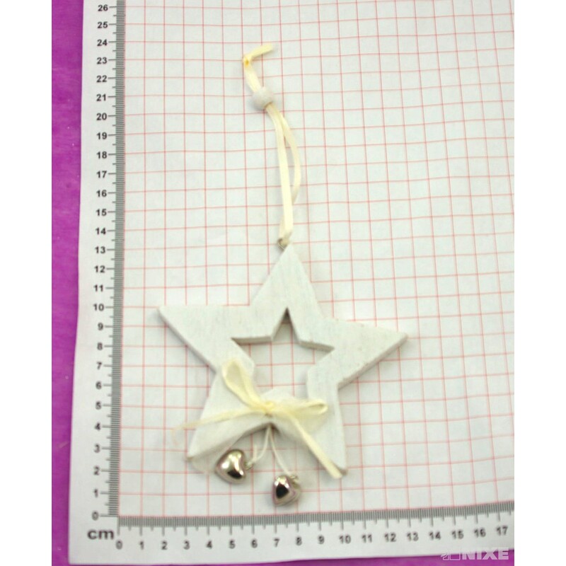 ZÁVĚS HVĚZDA D 10cm*BÍLÁ