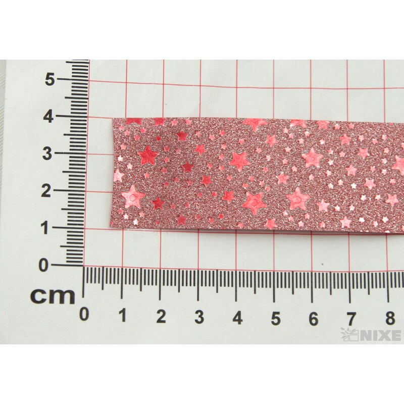 STUHA BROKÁT HVĚZDA 3cmx25yd*ČERVENÁ