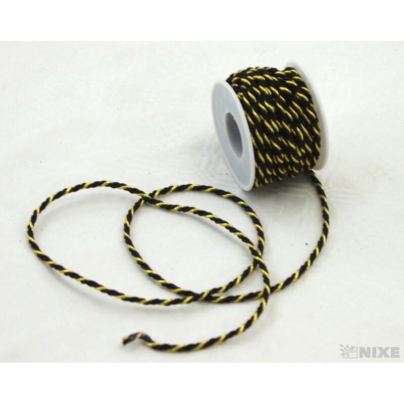 PROVÁZEK 3mmx10m*ČERNÁ+ZLATÁ