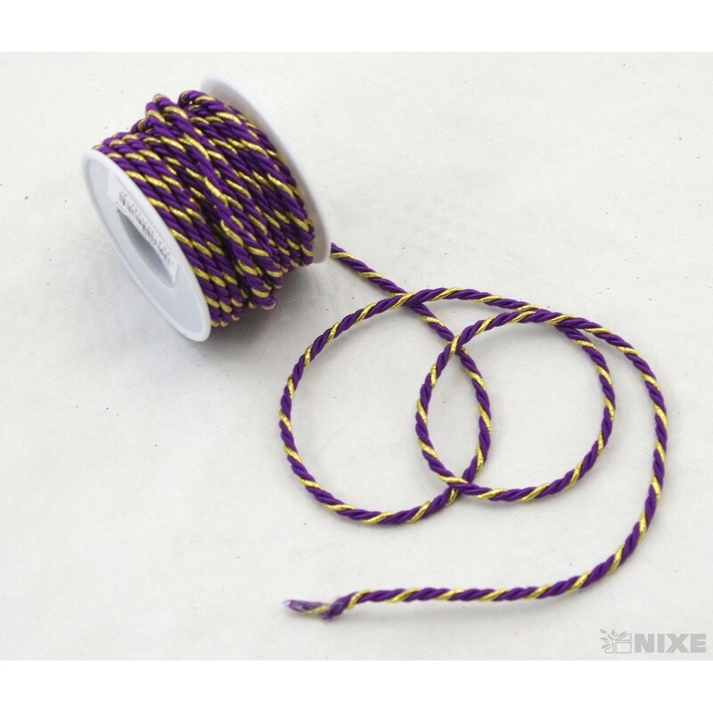 PROVÁZEK 3mmx10m*FIALOVÁ+ZLATÁ