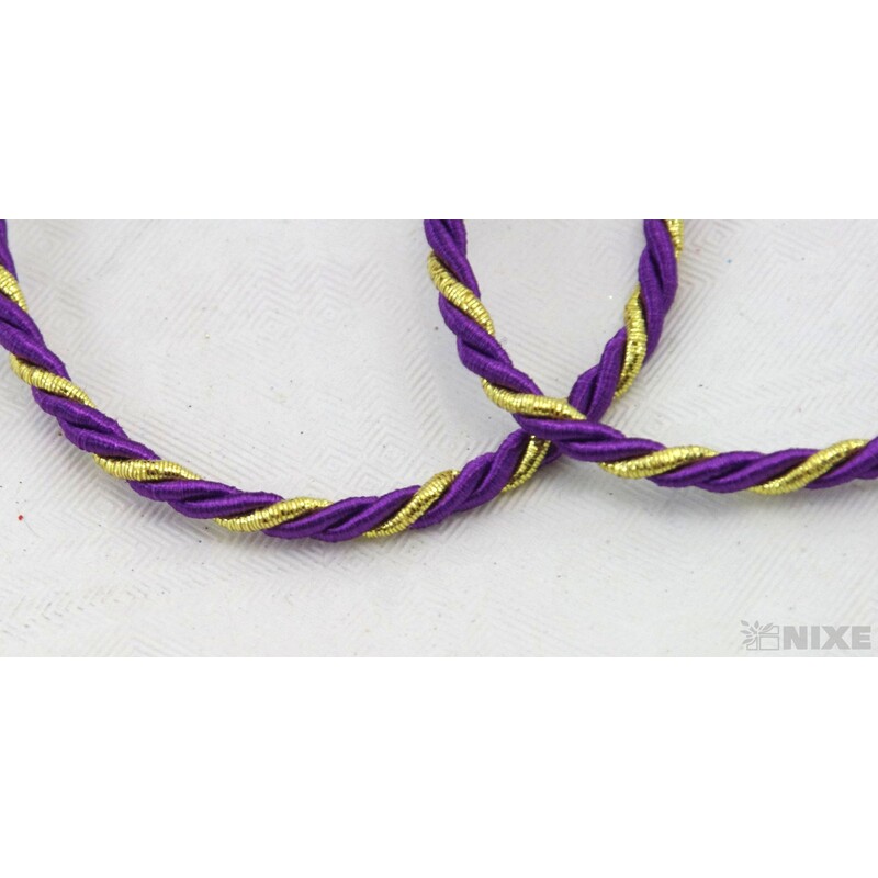 PROVÁZEK 3mmx10m*FIALOVÁ+ZLATÁ