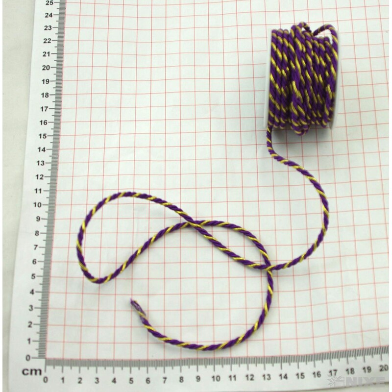 PROVÁZEK 3mmx10m*FIALOVÁ+ZLATÁ