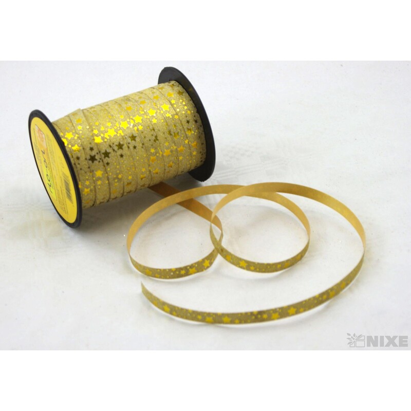 STUHA BROKÁT HVĚZDA 1cmx100m*ZLATÁ