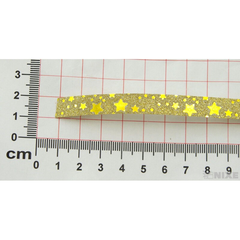 STUHA BROKÁT HVĚZDA 1cmx100m*ZLATÁ