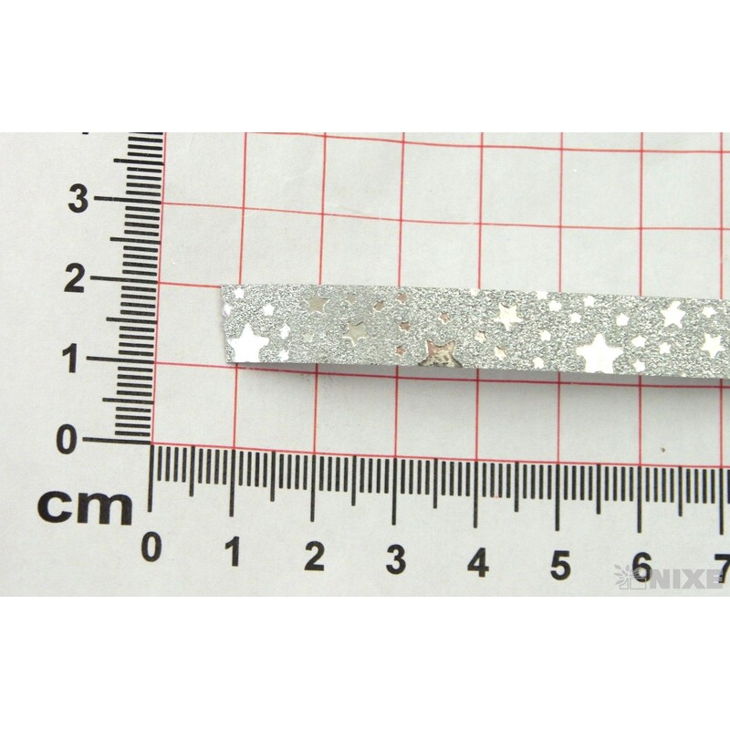 STUHA BROKÁT HVĚZDA 1cmx100m*STŘÍBRNÁ