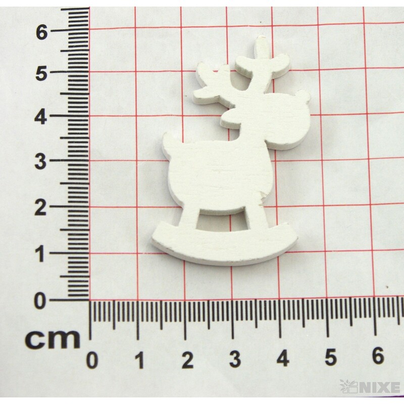 SOB DŘEVO 5x3cm 6ks*BÍLÁ