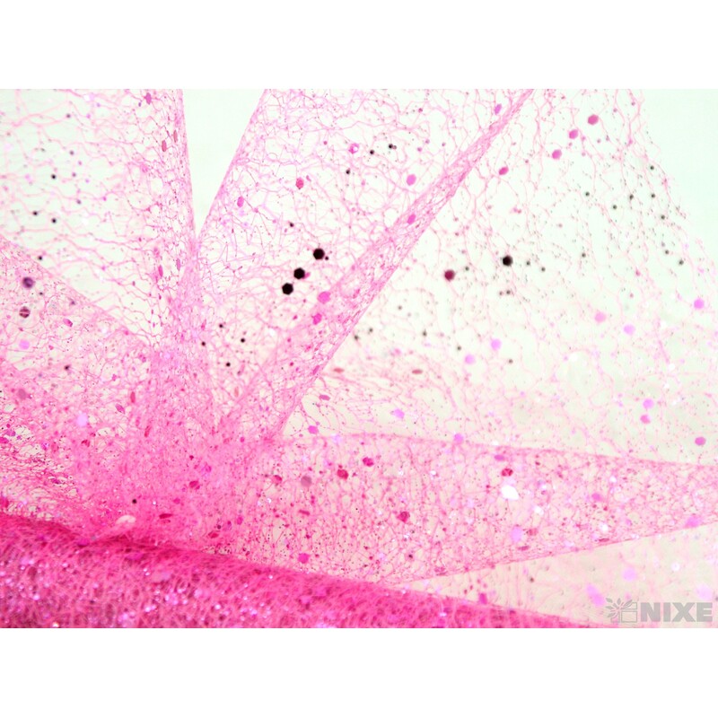 SPIDER ORGANZA BROKÁT 39cmx5yd*RŮŽOVÁ