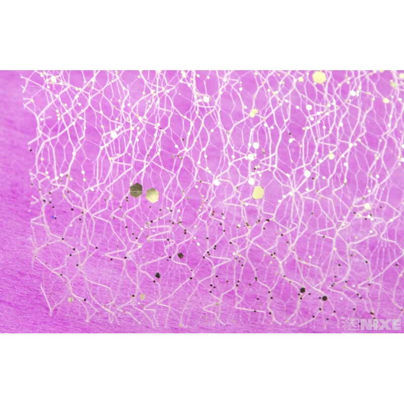 SPIDER ORGANZA BROKÁT 39cmx5yd*KRÉMOVÁ