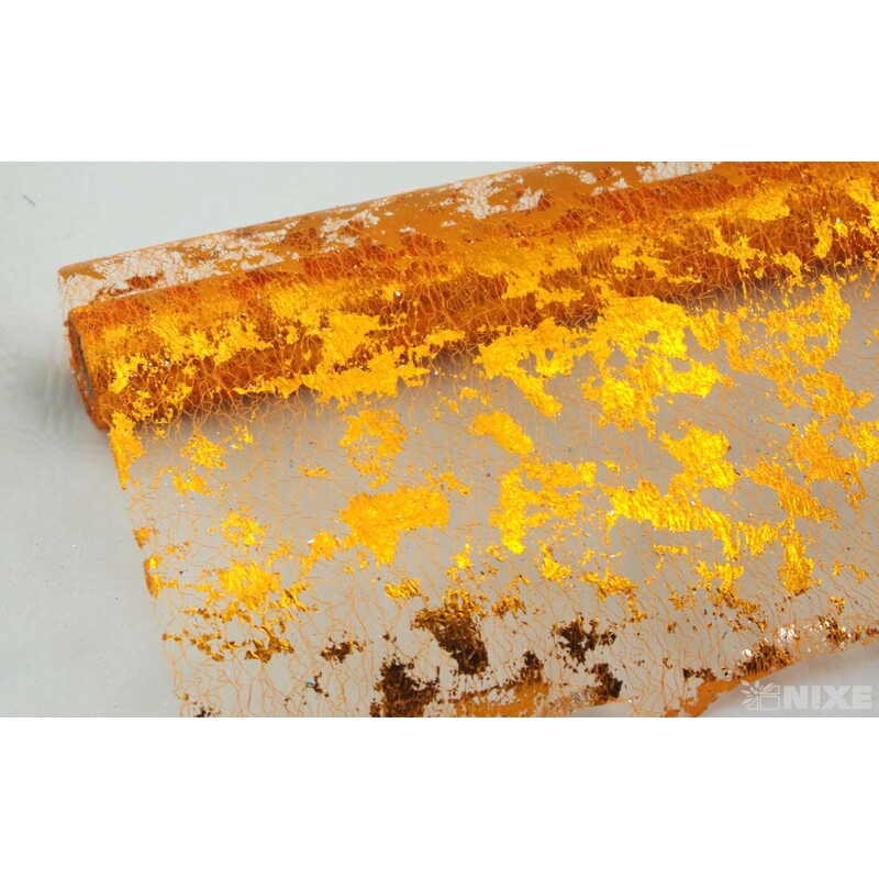 SPIDER ORGANZA METAL 48cmx5yd*ORANŽOVÁ