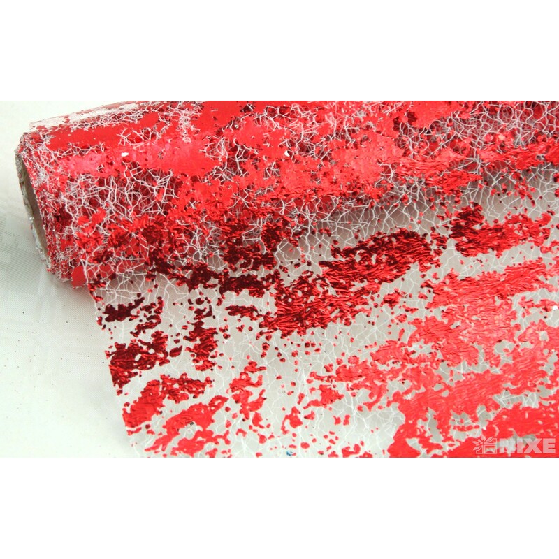 SPIDER ORGANZA METAL 48cmx5yd*ČERVENÁ