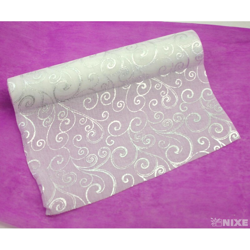 ROLE JUTA ORNAMENT 36cmx3m*BÍLÁ+STŘÍBRNÁ