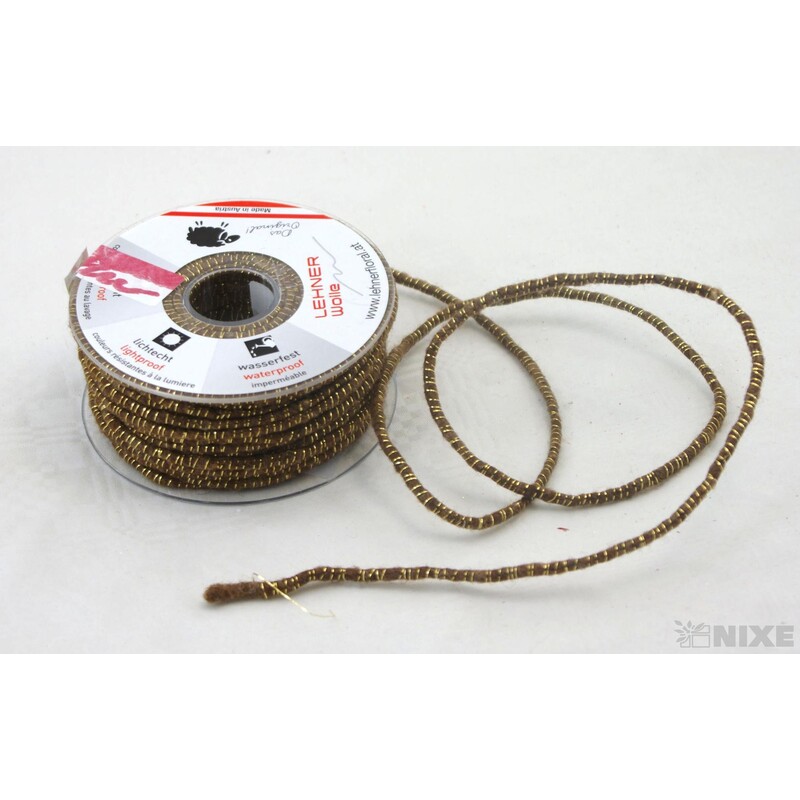 STUHA PLSTĚNÁ DRÁT 5mmx33m*HNĚDÁ