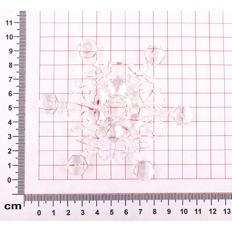 ZÁVĚS AKRYL VLOČKA 10,5cm 5ks*PRŮHLEDNÁ