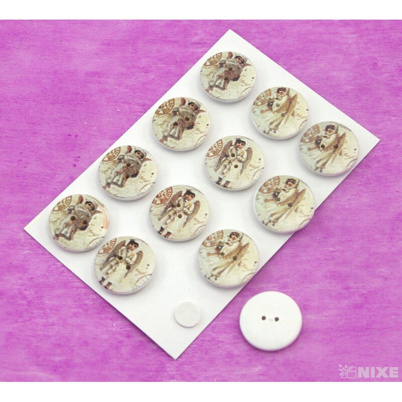 KNOFLÍK NALEP ANDĚL 2,5cm 12ks*