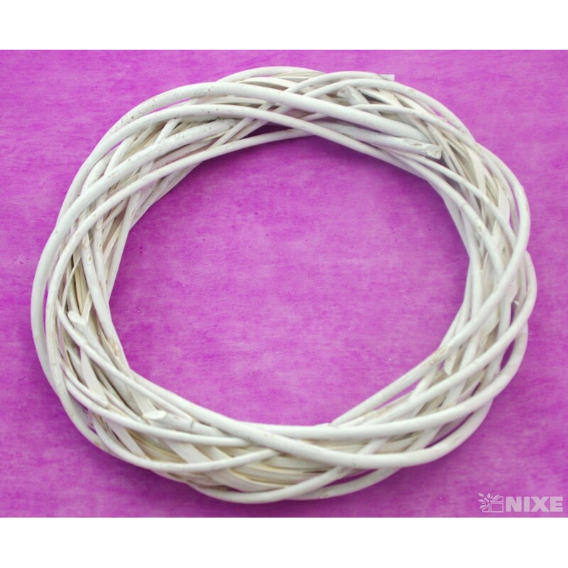 VĚNEC PROUTĚNÝ 30cm*BÍLÁ