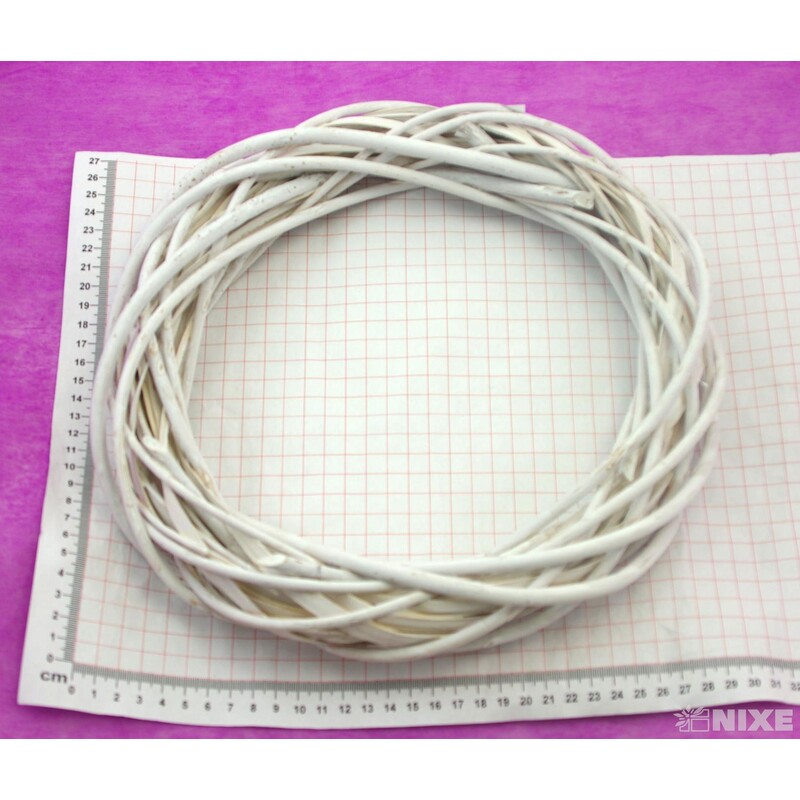 VĚNEC PROUTĚNÝ 30cm*BÍLÁ